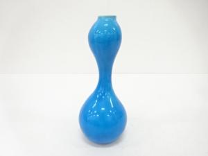 千家十職　永楽善五郎(十六代即全)造　青交趾釉　瓢　花入